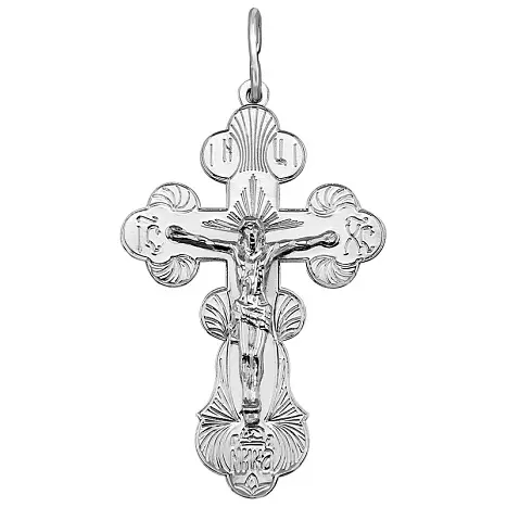 Подвеска крест из серебра