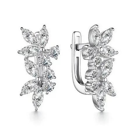 Серьги с английским замком из серебра