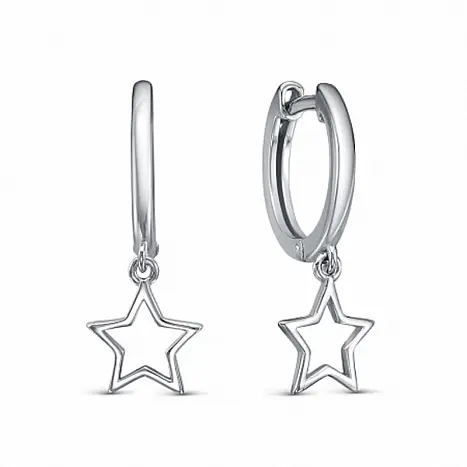 Серьги подвесные из серебра
