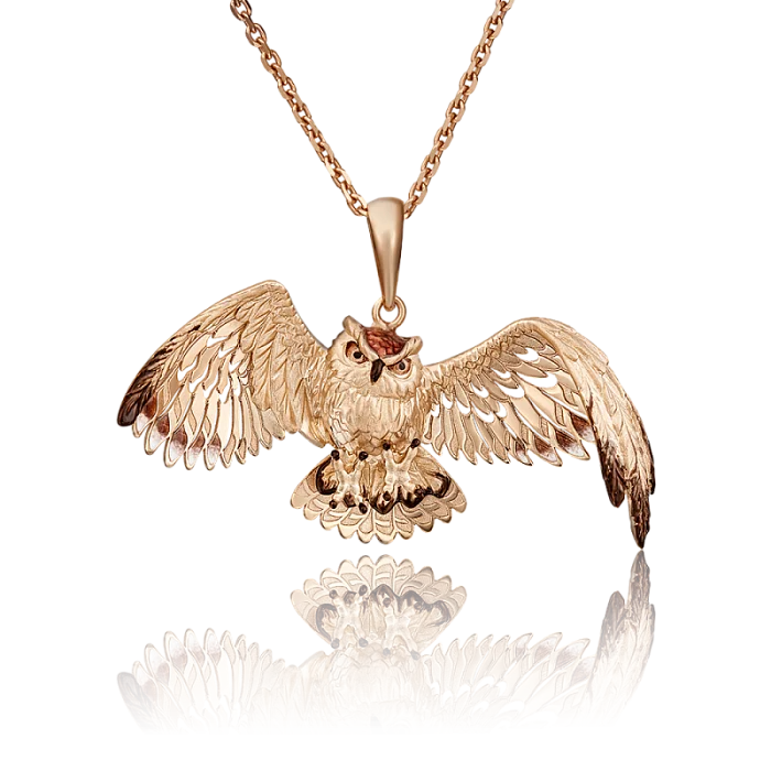 Подвеска декоративная из красного золота