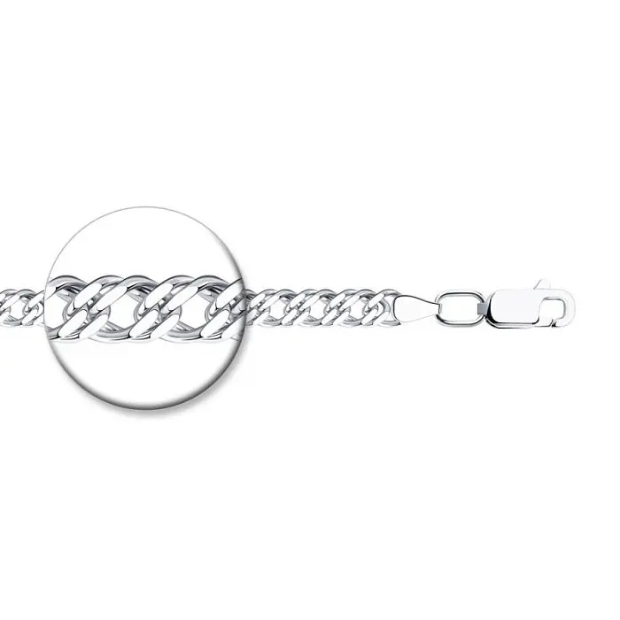 Браслет цепочный из серебра