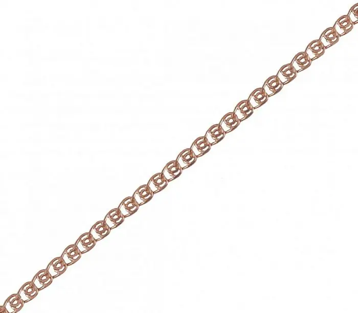 Браслет цепочный из красного золота