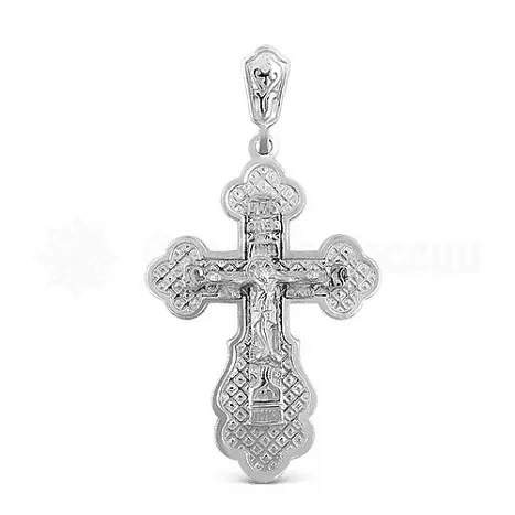 Подвеска крест из серебра