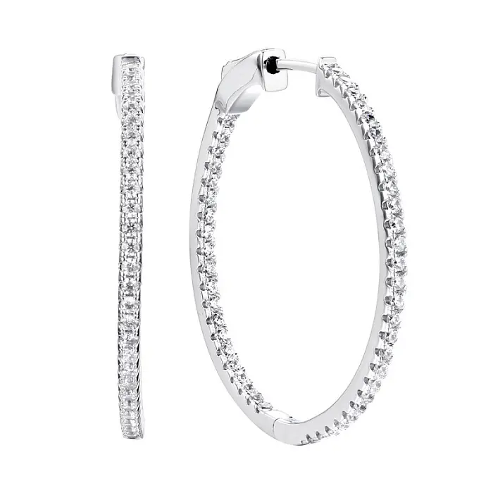 Серьги конго из серебра