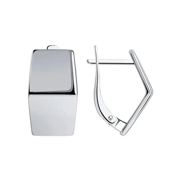 Серьги с английским замком из серебра