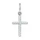 Подвеска декоративный крест из белого золота