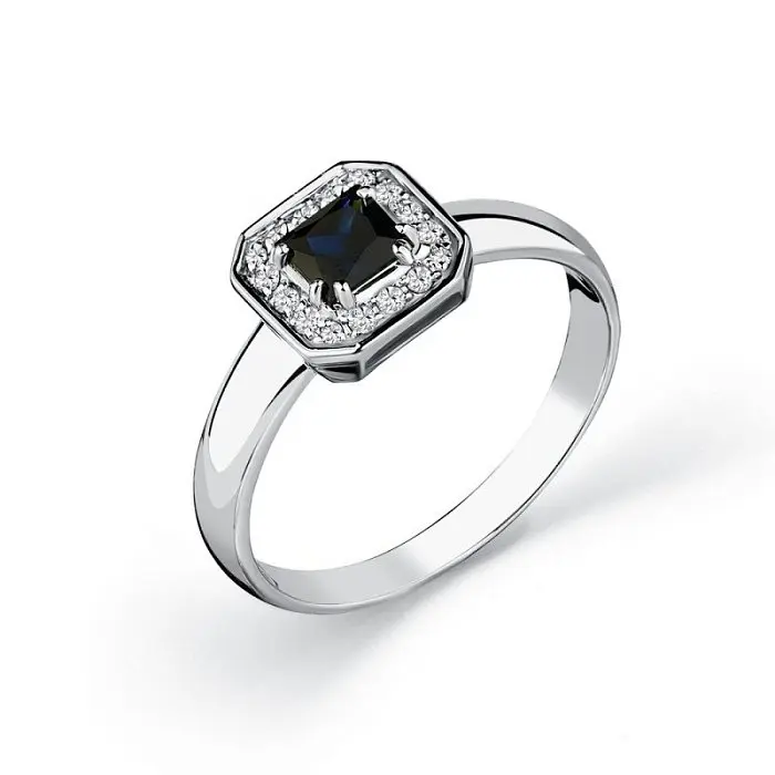 Кольцо декоративное из белого золота