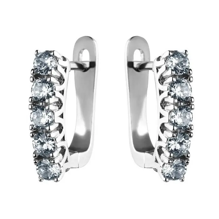 Серьги с английским замком из серебра