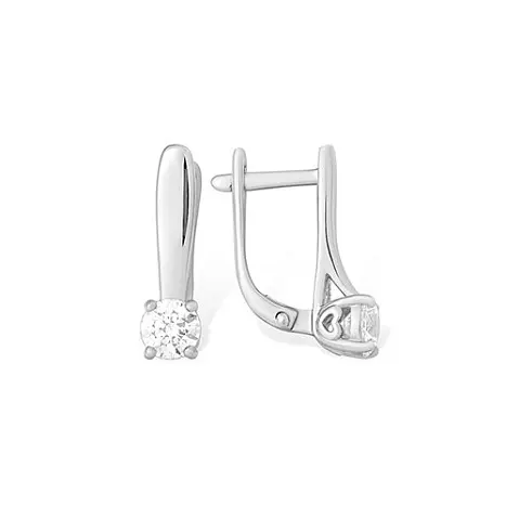 Серьги с английским замком из серебра