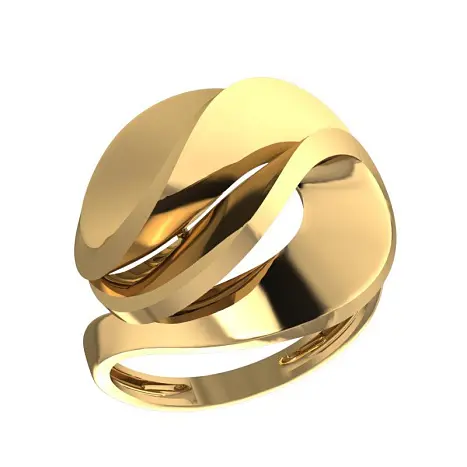 Кольцо декоративное из красного золота