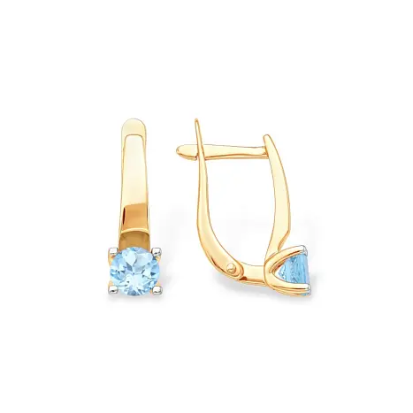 Серьги с английским замком из красного золота