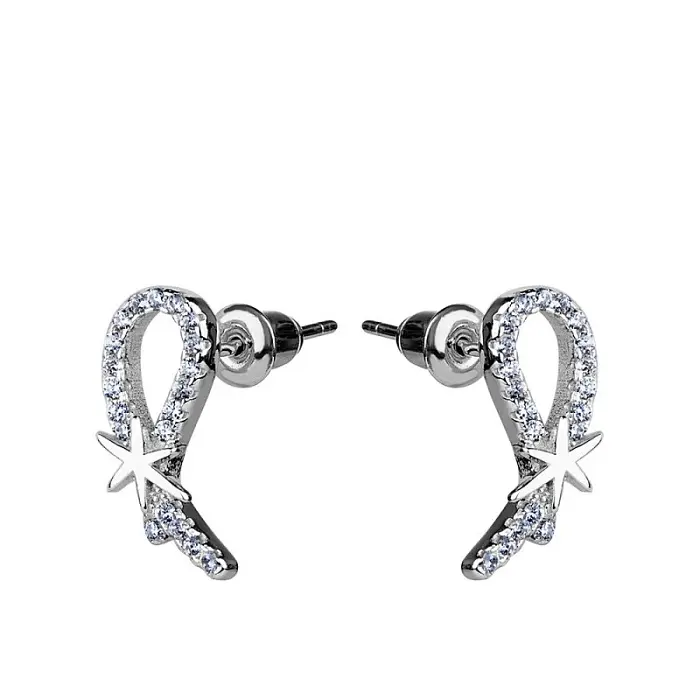 Серьги пуссеты из серебра