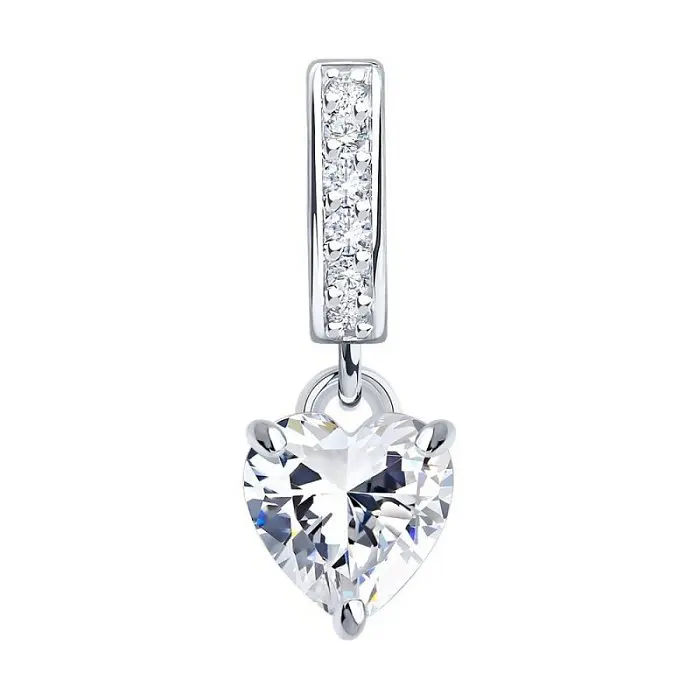 Подвеска декоративная из белого золота