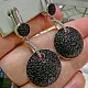 Серьги подвесные из серебра