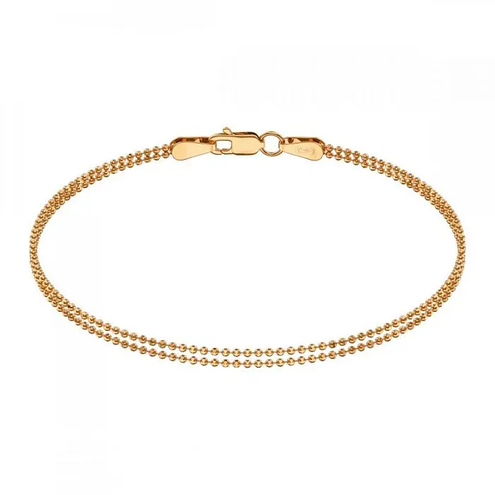 Браслет цепочный из красного золота вид 1