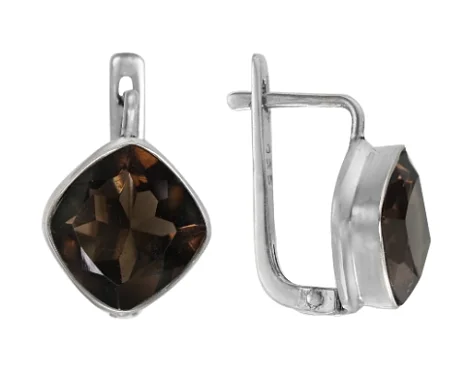 Серьги с английским замком из серебра