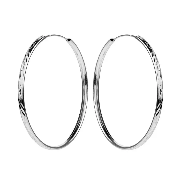 Серьги конго из серебра