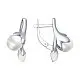 Серьги с английским замком из серебра