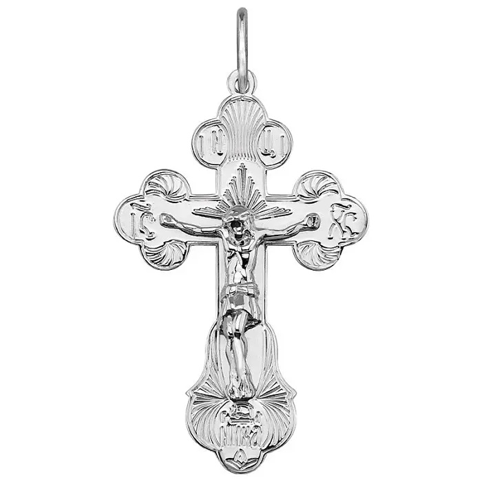 Подвеска крест из серебра