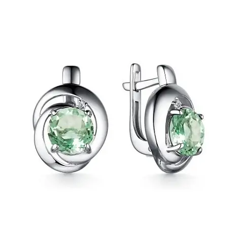 Серьги с английским замком из серебра