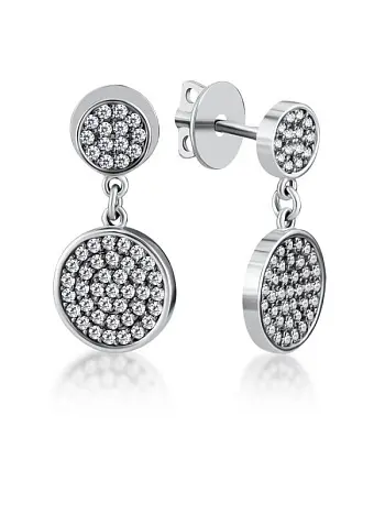Серьги пуссеты из серебра