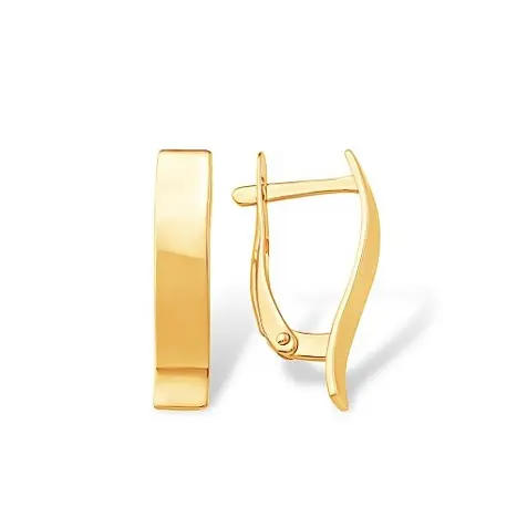 Серьги с английским замком из красного золота