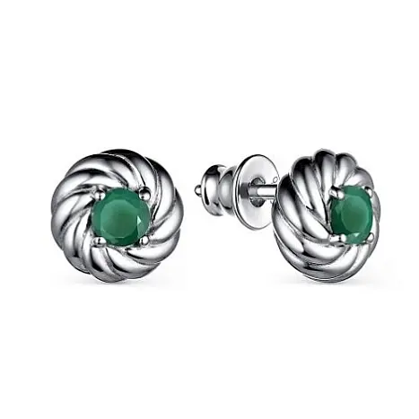 Серьги пуссеты из серебра