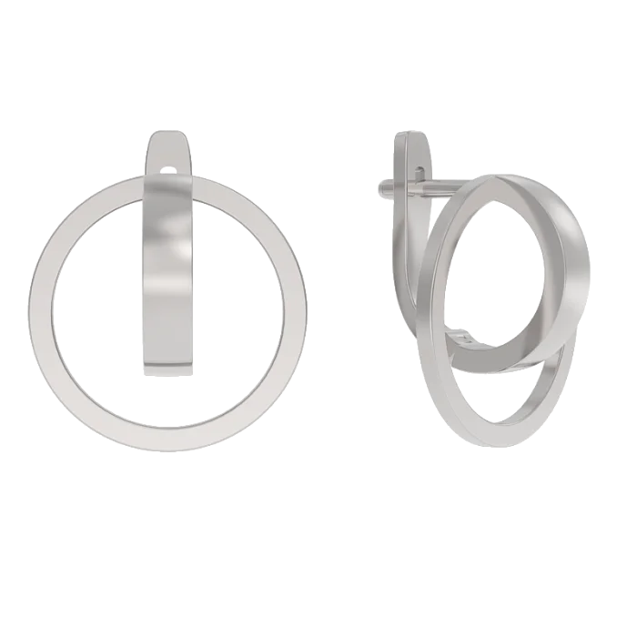 Серьги с английским замком из серебра