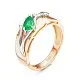 Кольцо 01-2749/1 Кольцо декоративное из комбинированного золота с изумрудами