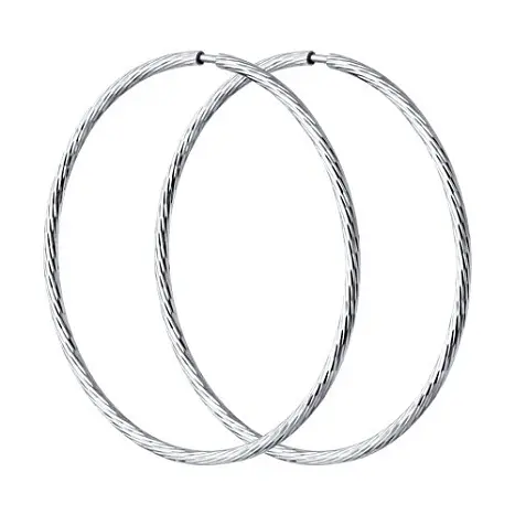 Серьги конго из серебра