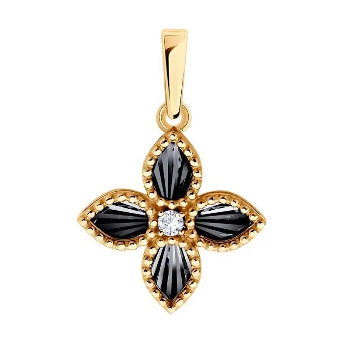 Подвеска декоративная из красного золота