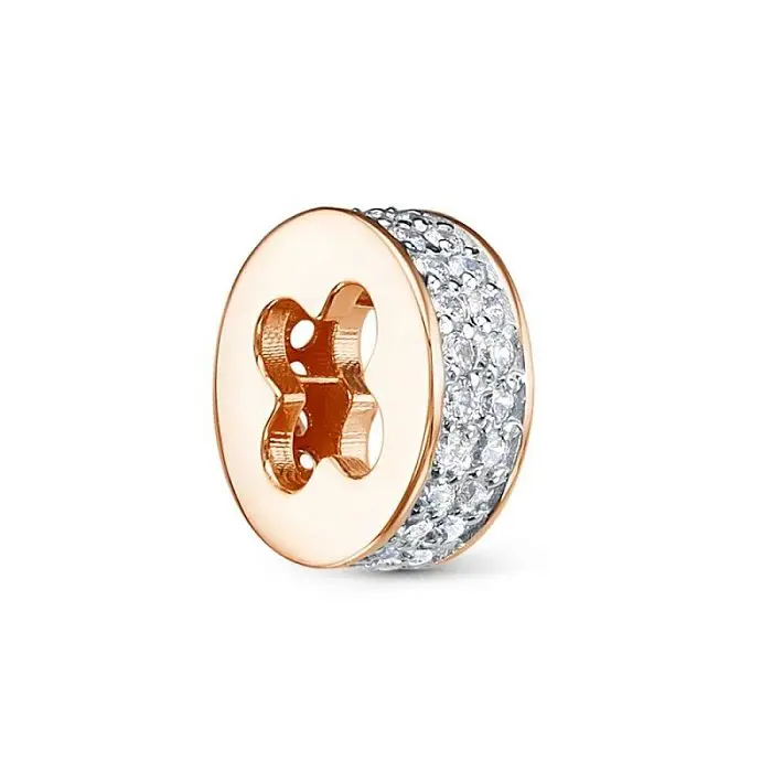 Подвеска бегунок из красного золота