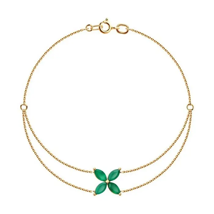 Браслет декоративный из красного золота