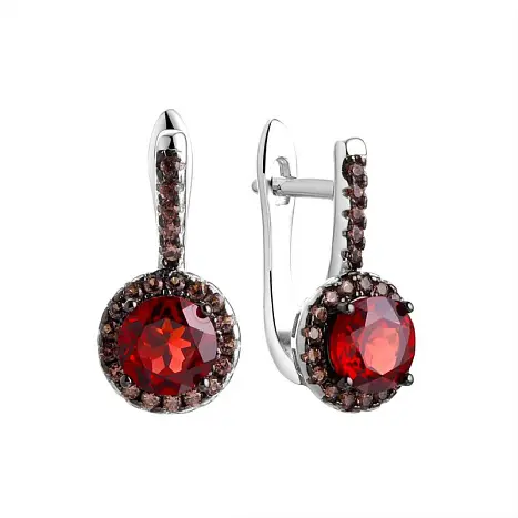 Серьги с английским замком из серебра