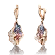 Серьги подвесные из красного золота