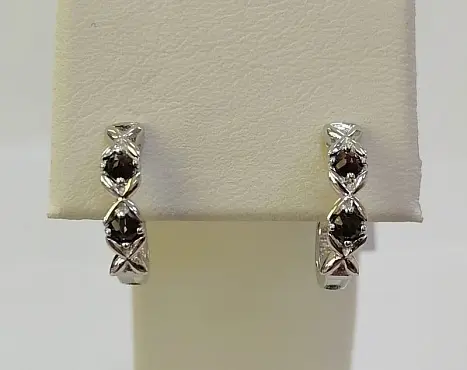 Серьги с английским замком из серебра