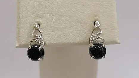 Серьги с английским замком из серебра