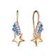 Серьги детские из красного золота