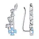 Серьги зажимы из серебра