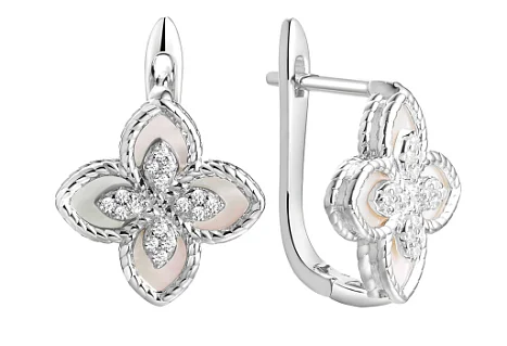 Серьги с английским замком из серебра