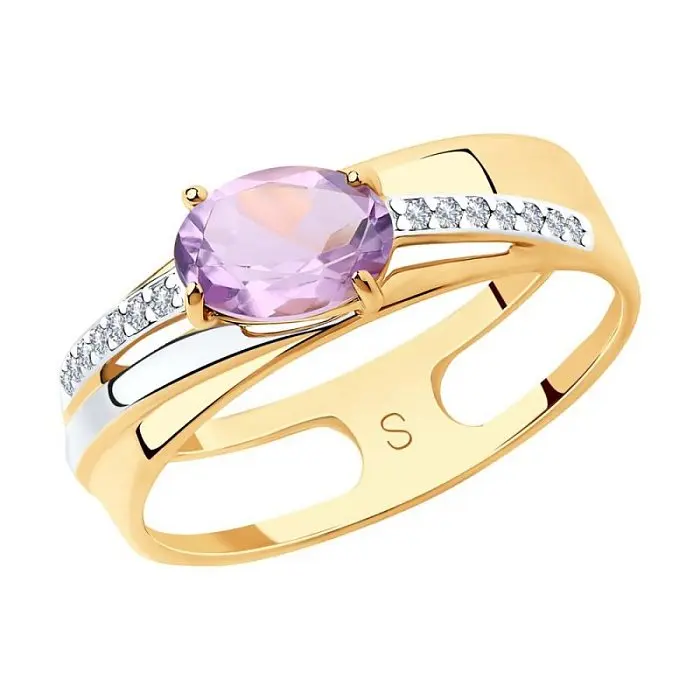 Кольцо декоративное из красного золота