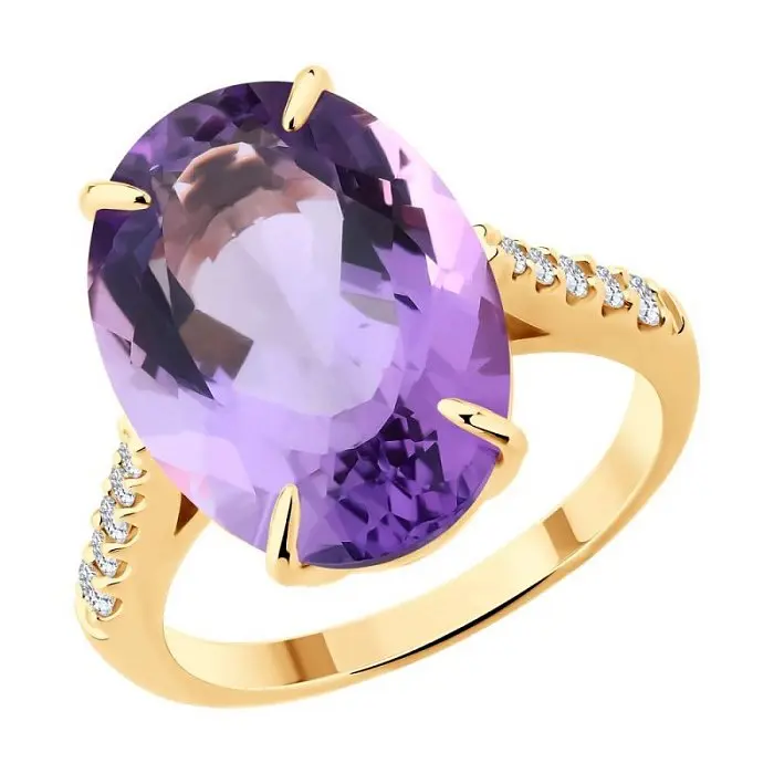 Кольцо декоративное из красного золота