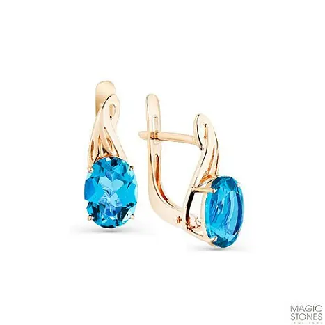 Серьги с английским замком из красного золота