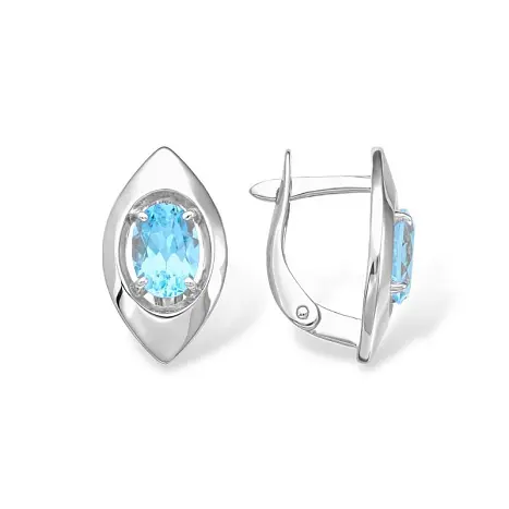 Серьги с английским замком из серебра