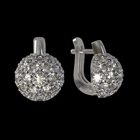 Серьги с английским замком из серебра