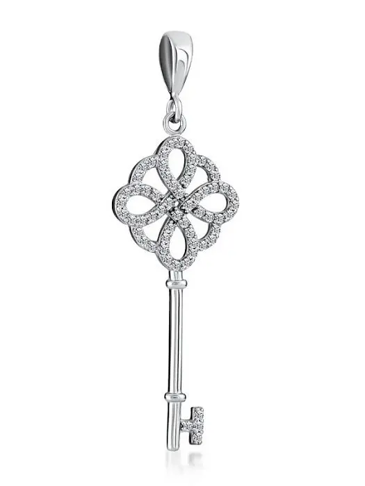 Подвеска декоративная из серебра вид 1