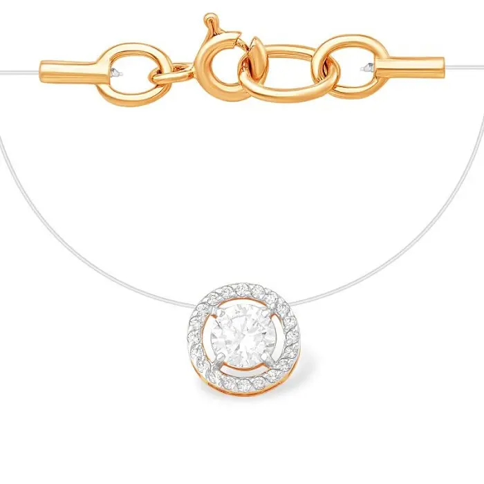 Цепь шнурок из красного золота