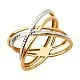 Кольцо декоративное из комбинированного золота
