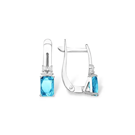 Серьги с английским замком из серебра