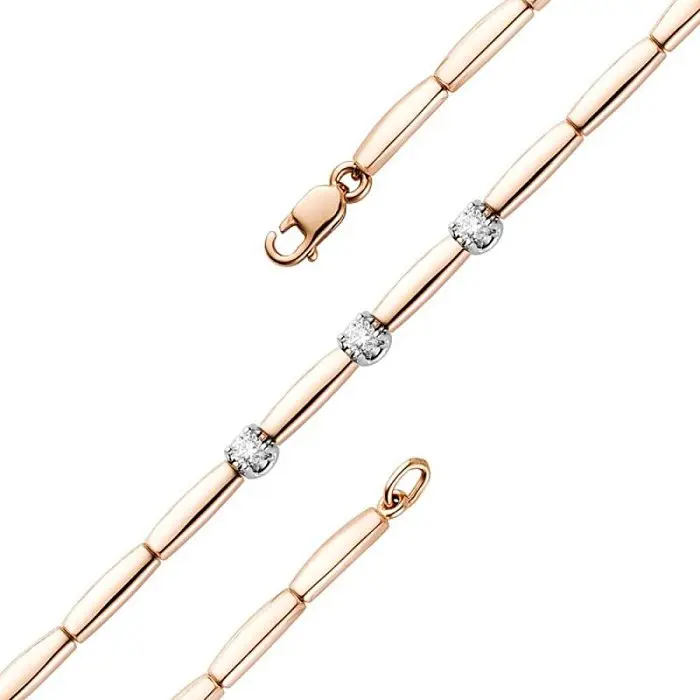 Браслет декоративный из комбинированного золота вид 1